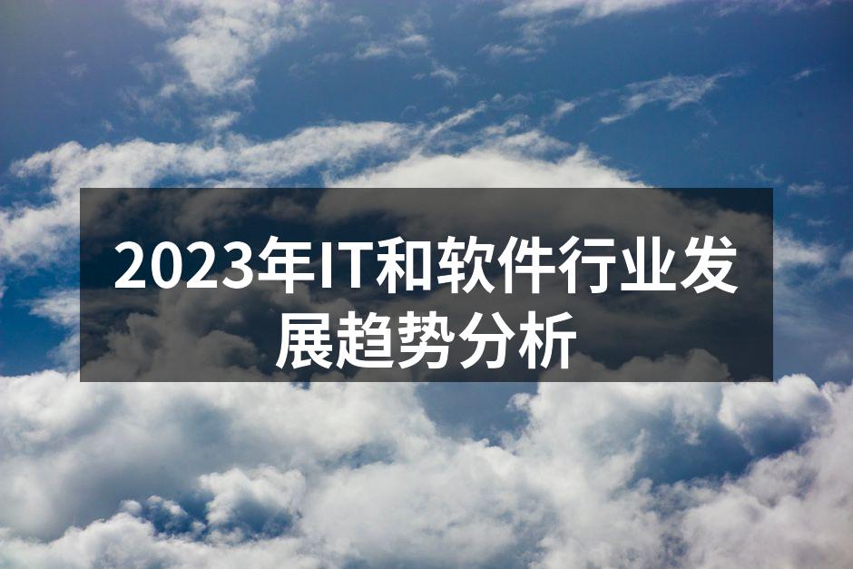 2023年IT和软件行业发展趋势分析