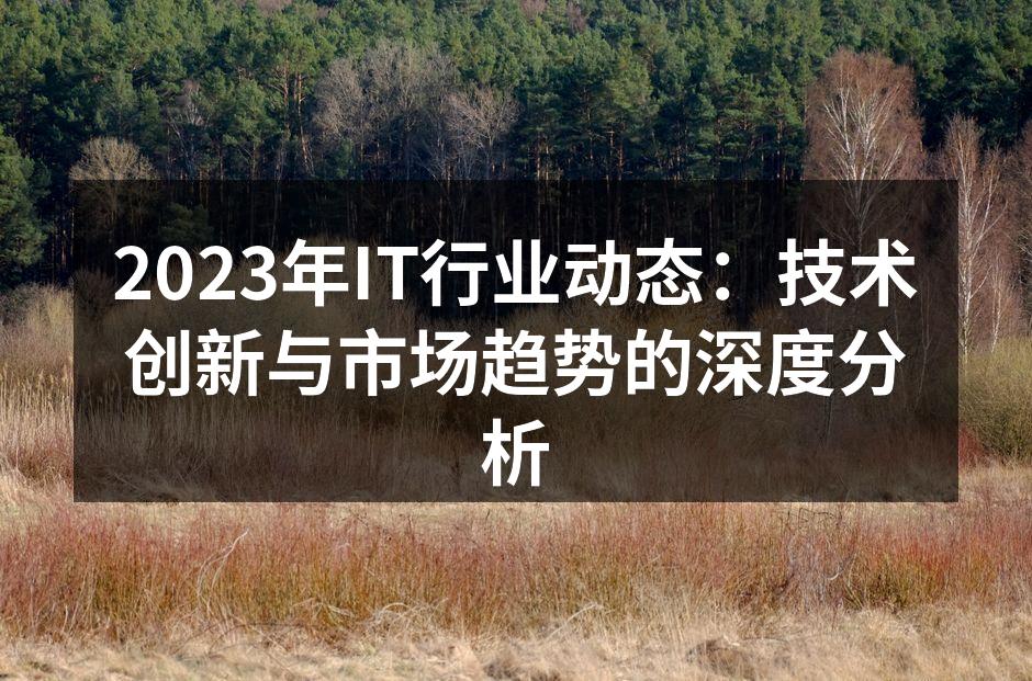2023年IT行业动态：技术创新与市场趋
