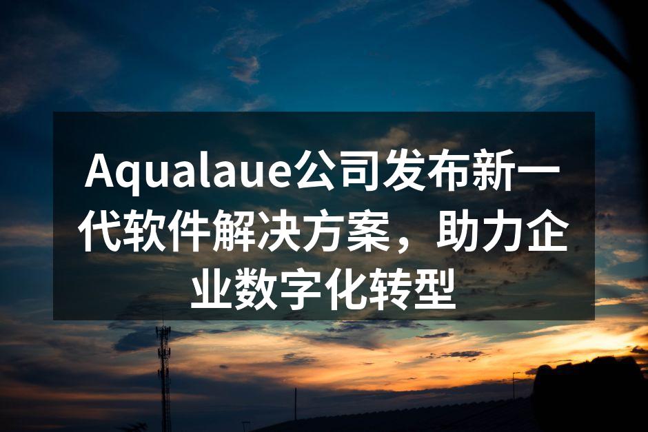 Aqualaue新软件解决方案界面